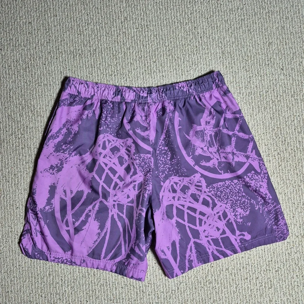 Jordan Flight Mens XXL Purple Abstract Basketball Net Swim Trunks Board Shorts